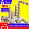 Iron-Plated Zinc Hexagonal Self-Tapping Wood Screws, Furniture Flange Screws M5.5