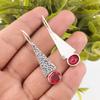 Pink Rubellite Gemstone Jewelry, 925 Sterling Silver Earring, Handmade Charming Earring, Bohemian Rubellite Earring For Wedding Gift