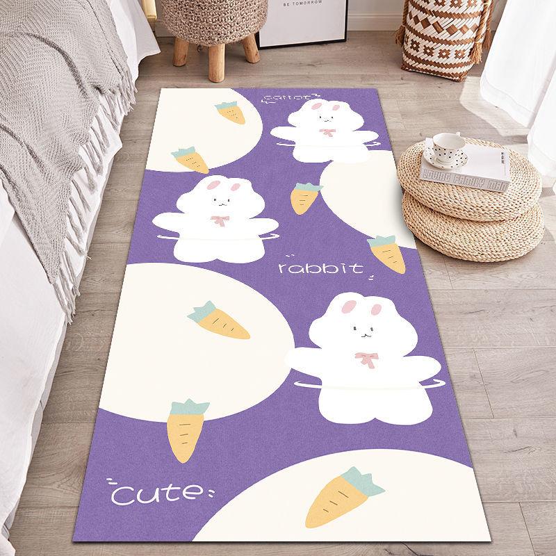 Roztomilý kreslený koberec dívka obývací pokoj koberec růžový koberec protiskluzová podlahová rohož obývací pokoj ložnice