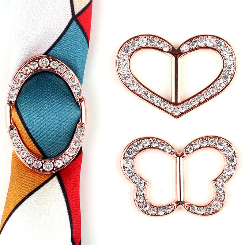 

Роскошная двухфункциональная H-образная пряжка со стразами для шарфов и ремней