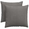 Sofa Cushions 2 Pieces Light Grey 45 X 45 Cm Corduroy Fabric