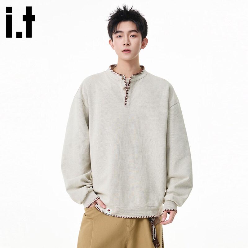 CHOCOOLATEit Men s American Style Henley Pullover Sweatshirt 2XL