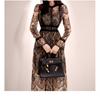 YUANYUAN Lace Evening Banquet Long Party Long High Loose Size Women's Dress, Dress, Dress, Dress, Lined, Sleeves, Sheer, Waist, Flared, Cute, Stylish,
