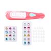 Tampographe Bijoux de Cheveux Réutilisable Brillant Bling Outil de Coiffage pour Cheveux avec 24 Strass Scintillants pour Filles