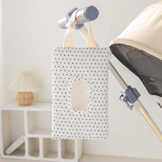 Baby Wipes Pouch Floral Quilted Portable Baby Organizer Bag Refillable Wet Wipes Bag