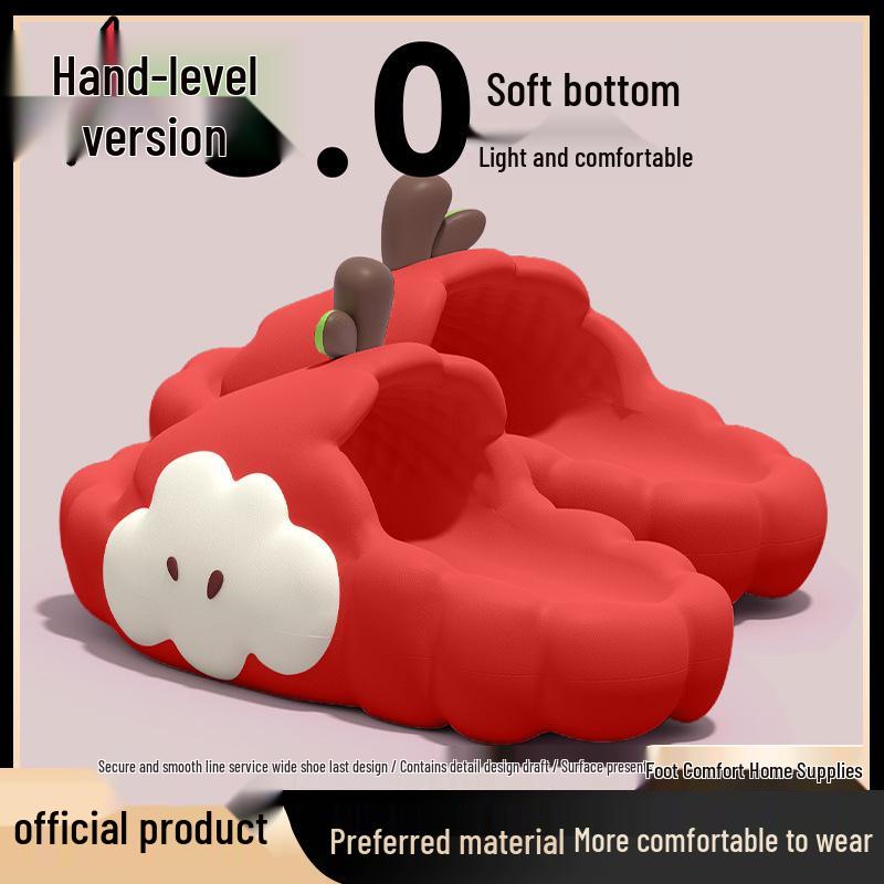 Women s Cute Cartoon Non-slip EVA Apple Slippers for Summer Home Bath 36-37