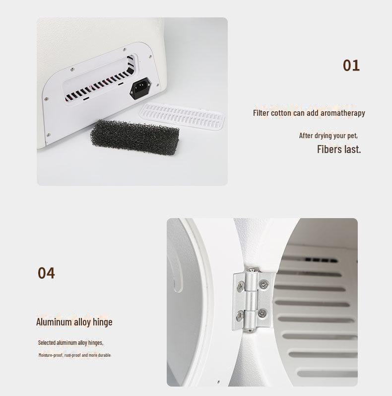 Silent Pet Dryer: Automatic Sterilization and Drying for Small Cats and Dogs