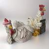 Rooster Statue Decor Statues Garden Farm Yard Lawn Chicken Hen Sculpture Stake Art Resin Craft Courtyard Housewarming Decoration