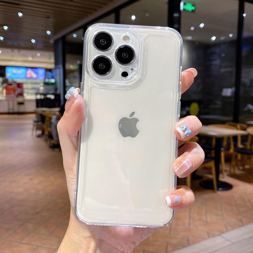 Applicable To Apple 16 Transparent Space Shell IPhone 14 Mobile Phone Case Full-inclusive Fine Hole Anti-fall TPU Soft Shell Protection Case
