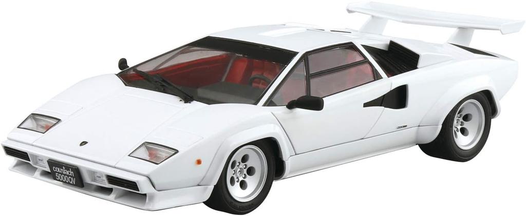 Aoshima Bunka Kyozai The Supercar Series Lamborghini Countach 5000QV Plastic Model (AOSHIMA) 1/24 '85