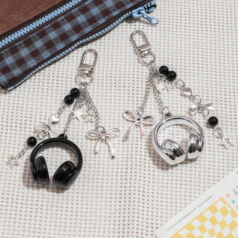 Niche & Stylish Premium Music Headphone Bag Charms - Versatile Keychain, Phone Strap & Unisex Backpack Pendant Accessories