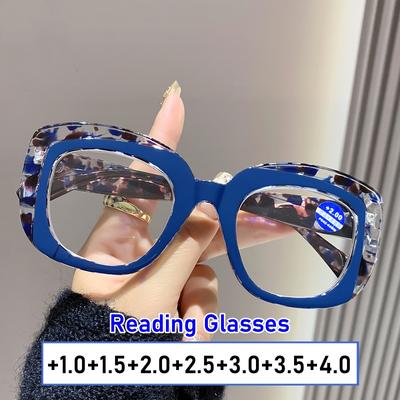 Dámské brýle na čtení s velkým rámečkem Unisex Módní Luxusní Blokující modré světlo Hyperopie Trendy Kulaté Nadměrné Brýle na dálku