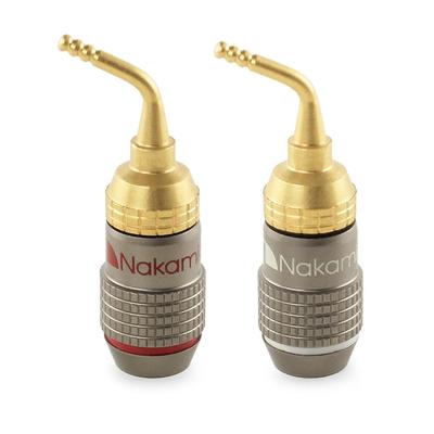 Nakamichi FanLock Excel Serie 24k Vergoldet 2mm Stiftstecker Bananenfederklemme 10 AWG 18 AWG Gauge Größe 4mm für Lautsprecher Verstärker Stereo Heimkino