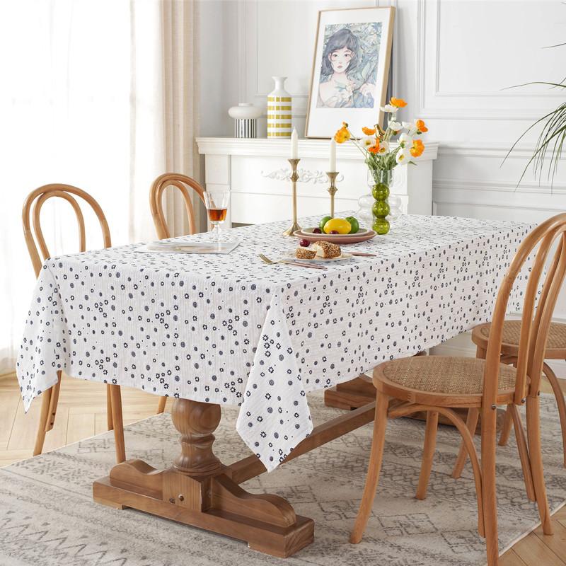 Pastoral Small Fresh Sunflower Cotton Jacquard Geometric Rectangular Tablecloth Coffee Table Dining Table Cloth Cover Towel