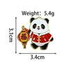 New Year Festive Horse Brooch: Symbol of Success and Wealth - Beautiful Metal Badge for Backpack and Clothes Decoration
