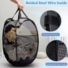 Dirty Clothes Basket Skeleton Ventilated Foldable Easy Storage Portable Large Capacity Clothes Basket Folding Laundry Basket