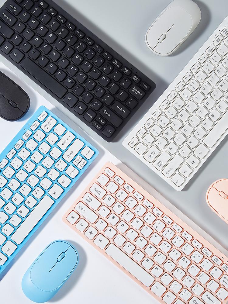 78-Key Mini Silent Wireless Keyboard & Mouse Set for Desktop & Notebook