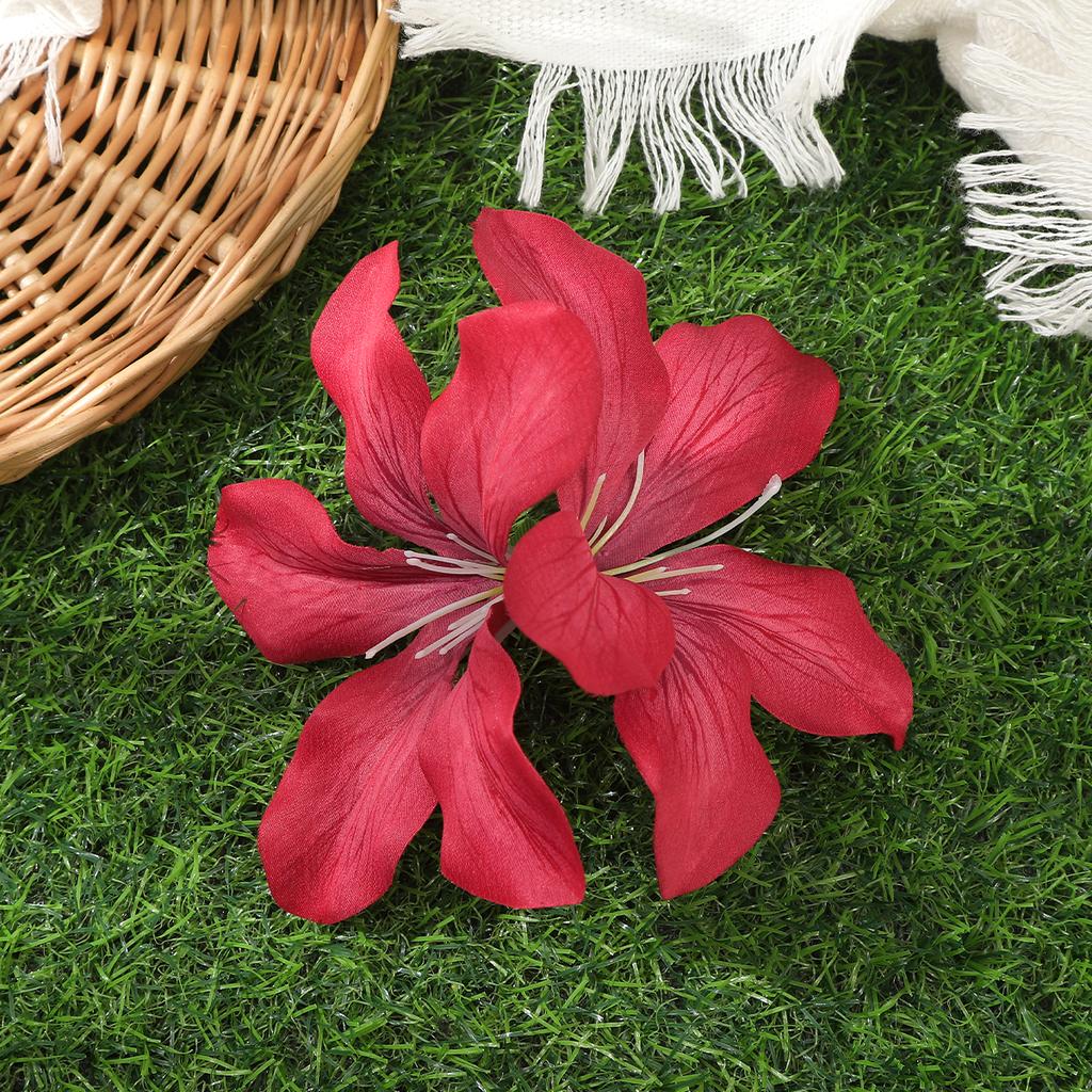 AWAYTR Beauty Rose Duckbill Hairpin Artificial Floral Hair Clips Valentine Headwear Girl Hair Accessories Festival Gift