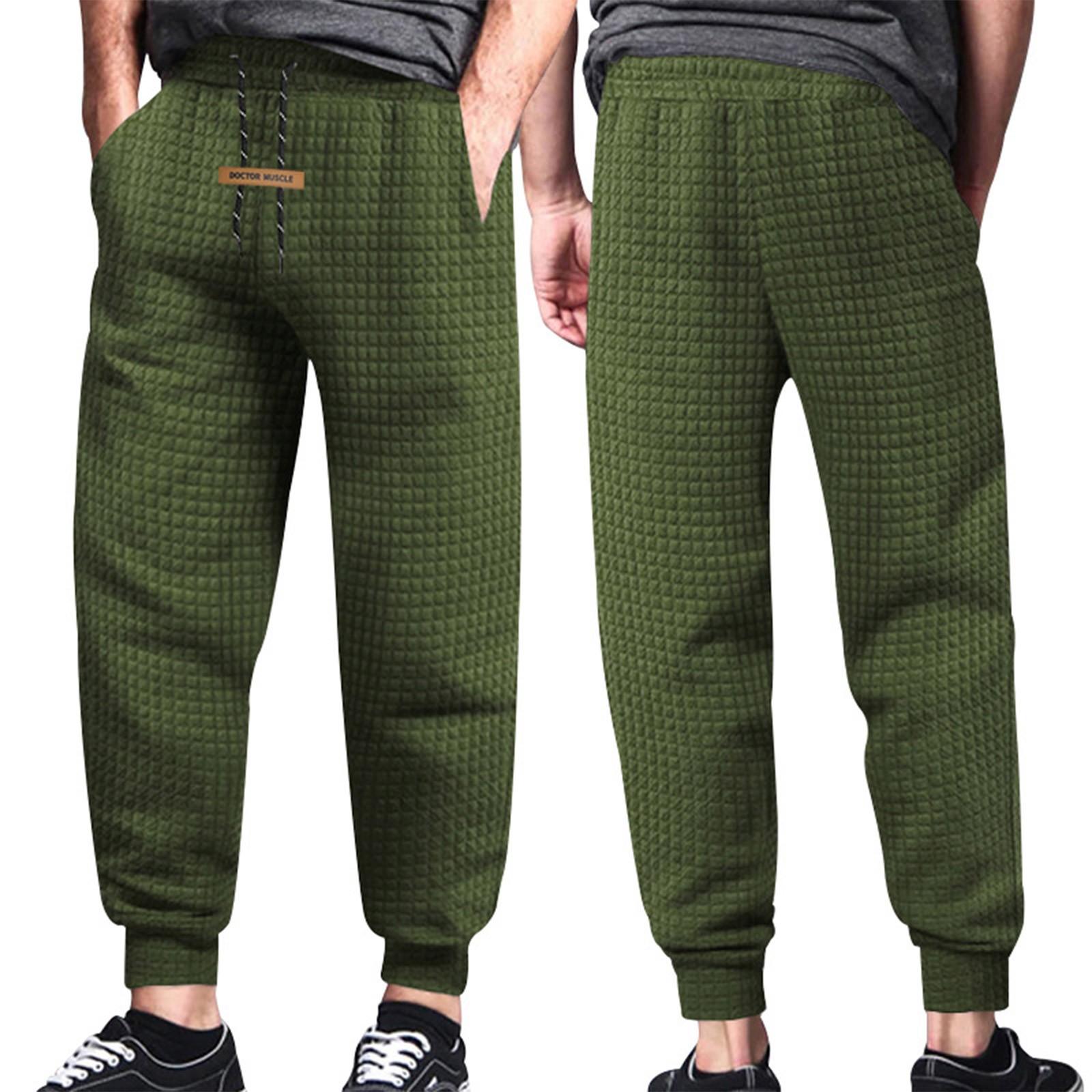 

Мужские брюки, весенне-осенние повседневные гигиенические брюки, маленькие свободные брюки в клетку с завязками L