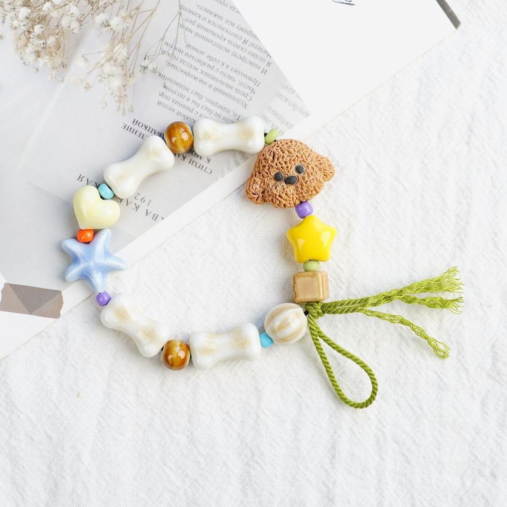 Ceramic beaded bracelet small fresh ancient style national style simple bracelet summer