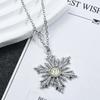 Frozen Anna Elsa Necklace Crystal Snowflake Pendant COS Props Necklace Christmas Gift Pendant