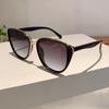 Vintage Cat Eye Sunglasses Women Fashion Coating Mirror Shades UV400 Protection Trendy Gradient Style Outdoor Eyewear