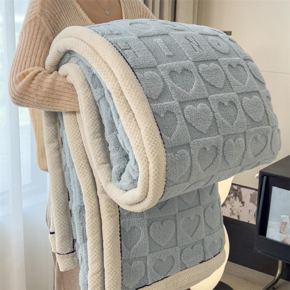 New Fleece Thick Lamb Blanket Double Sided Warm Warm Blanket Ultra Soft Breathable Throw Blanket Home Office