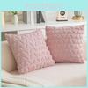 Cover Pillow Heartshaped Solid Color Plush Pillowcase Car Sofa Cushion Bedroom