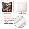 2D Flat Printing Embroidered Mushroom Hamster Design Cushion Pillow Polyester Pillowcase Sofa Decorative Cushion Cover