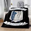 Cartoon A-Attack On Titan Printed Blankets Picnic Blanket Warm Flannel Blankets Home Bed Linings Blankets for Beds Birthday Gift