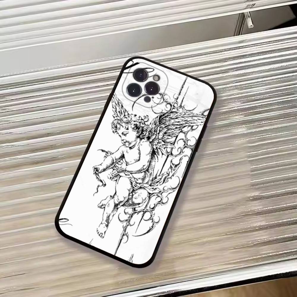 Middle Ages Retro Angel Phone Case Silicone Soft For IPhone 17 16 15 14 13 12 11 X XR Plus Pro Max Plus