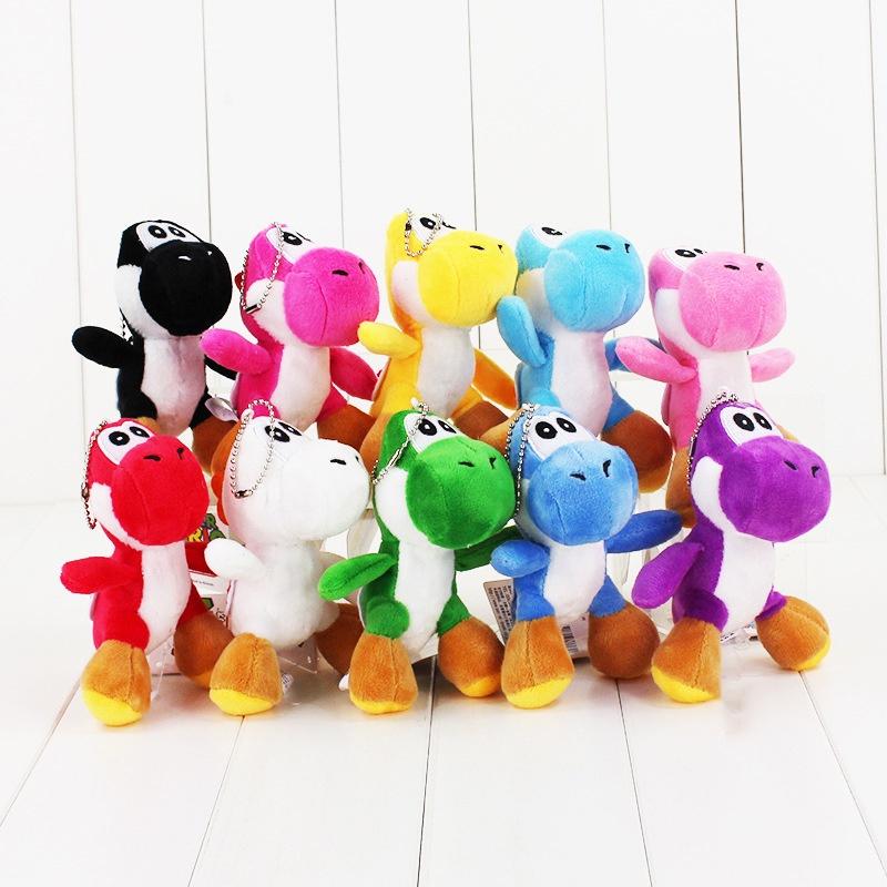 Porte-clés Peluche Yoshi Vert Super Mario Bros Jouet en Peluche Doux Pour Collectionneurs