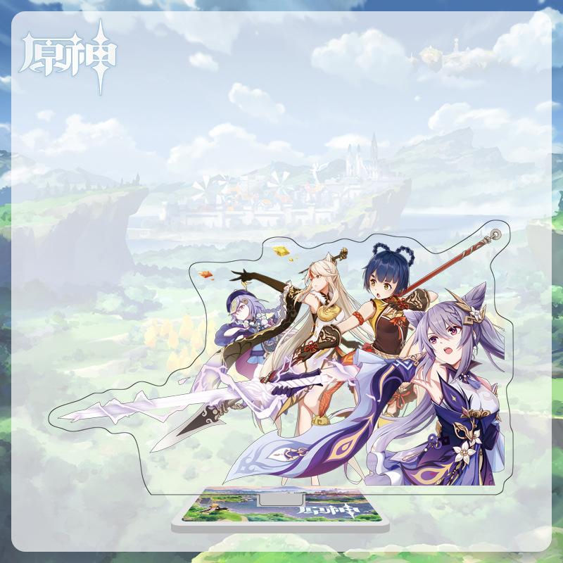 16cm Height Acrylic Large Stand-up Display Featuring Characters From Mondstadt and Liyue In Genshin