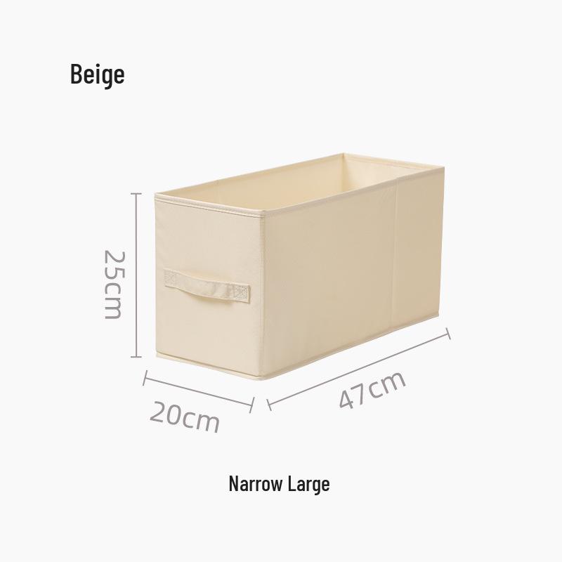Anqin Foldable Narrow Storage Box - White Fabric