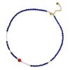 High Quality Natural Chalcedony Lapis Lazuli Artificial Crystal Pearl Design Sense Collarbone Chain Necklace