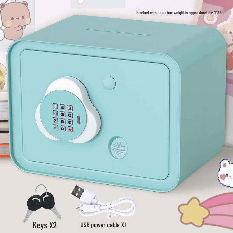 Large Multifunctional Children's Piggy Bank: Rechargeable Password Safe and Mini Savings Box Toy
