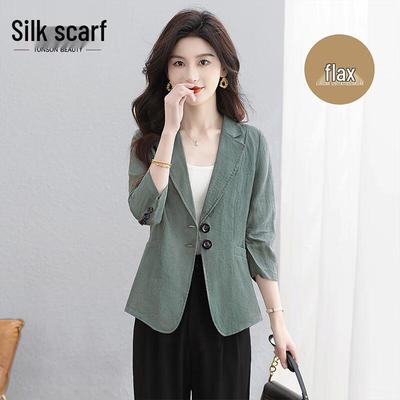 Women's 2025 Spring/Summer Linen Blazer