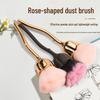 Electroplated Rose Blush Nail Brush - Soft, Large Powder & Dust Brush for Makeup and Nail Art