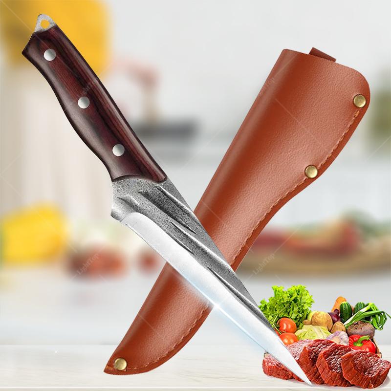 

Нож для мяса из нержавеющей стали, тонкий, с небольшим углом, острый, с удобной нескользящей ручкой, с набором кухонных ножей