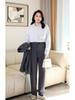 **Deep Gray Plus Size Women's Suit Jacket: Spring/Autumn Professional Formal Wear Set**