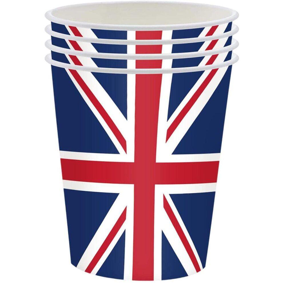 Britische Flagge Partyzubehör Set Gedenken Sie dem Platinjubiläum 2022 mit diesem wertvollen, multifunktionalen Set!