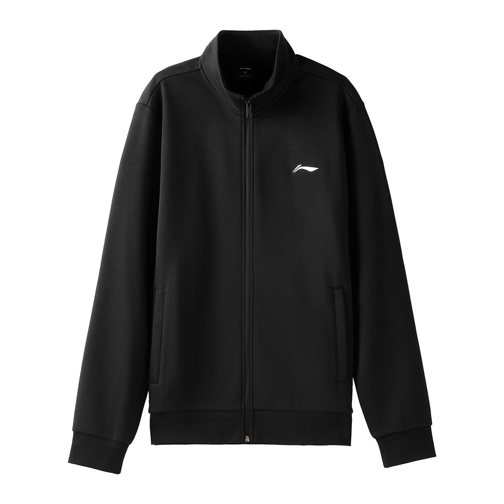Li Ning Sweatshirts Men's Black Stand Collar Thickened AWDVG71-1