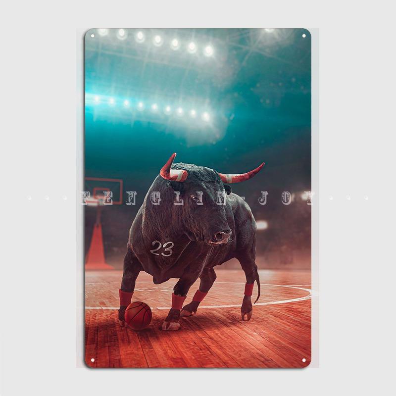 DORA Tin Sign The Real Chicago Bull Metal Plaque Poster Cinema Kitchen Party Retro Plates Tin Sign Posters 20x30cm（7.8x11.8inch）