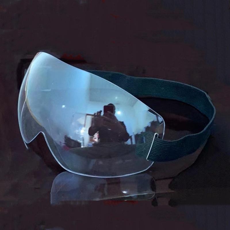 New Lei Feng hat with large lenses for men and women, transparent anti-fog lenses, wind and sand splash protection, integrated eye mask goggles Regular lenses do not com