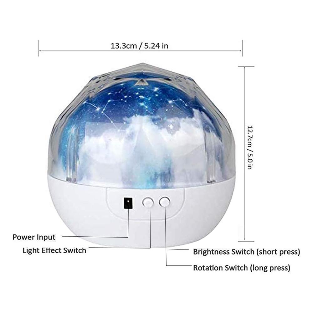 

Проектор солнечной системы для детей, вращающийся на 360°, 5 фильмов, ночник, проектор для детей, декор для планет, планетарий, проектор, лампа синий