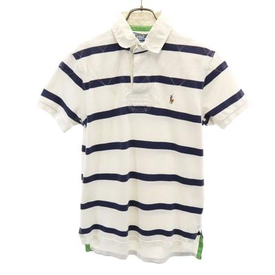 Polo par Ralph Lauren Motif Bordure Manches Courtes COUPE PERSONNALISÉE Grand T-shirt Homme Occasion
