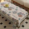 Small Fresh Flower Jacquard Tablecloth Fringed Atmosphere Photo Decorative Cloth Spring Outing Camping Egg Roll Table Coffee Table Tablecloth