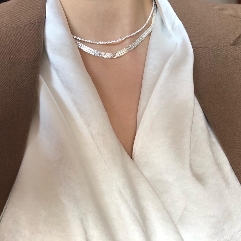 New Arrived Silver Plated Sparkling Braided Choker Necklace for Women Men Birthday Party Gift Fashion Jewelry