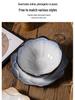 European Lotus Ceramic Irregular Plate and Salad Bowl Set