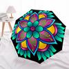 1pc Colorful Flower Mandala Folding Umbrella | Elegant Design, Fashionable Accessory, Durable Construction, Sturdy Ribs yy251107043
